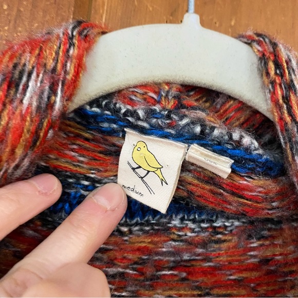 YELLOW BIRD x Anthropologie Open Front Cascade Cardigan Medium - Picture 4 of 5